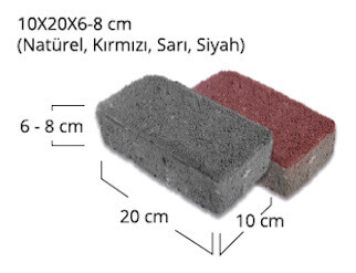 10x20x6cm Parke Taşı
