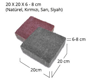 20x20x6cm Parke Taşı